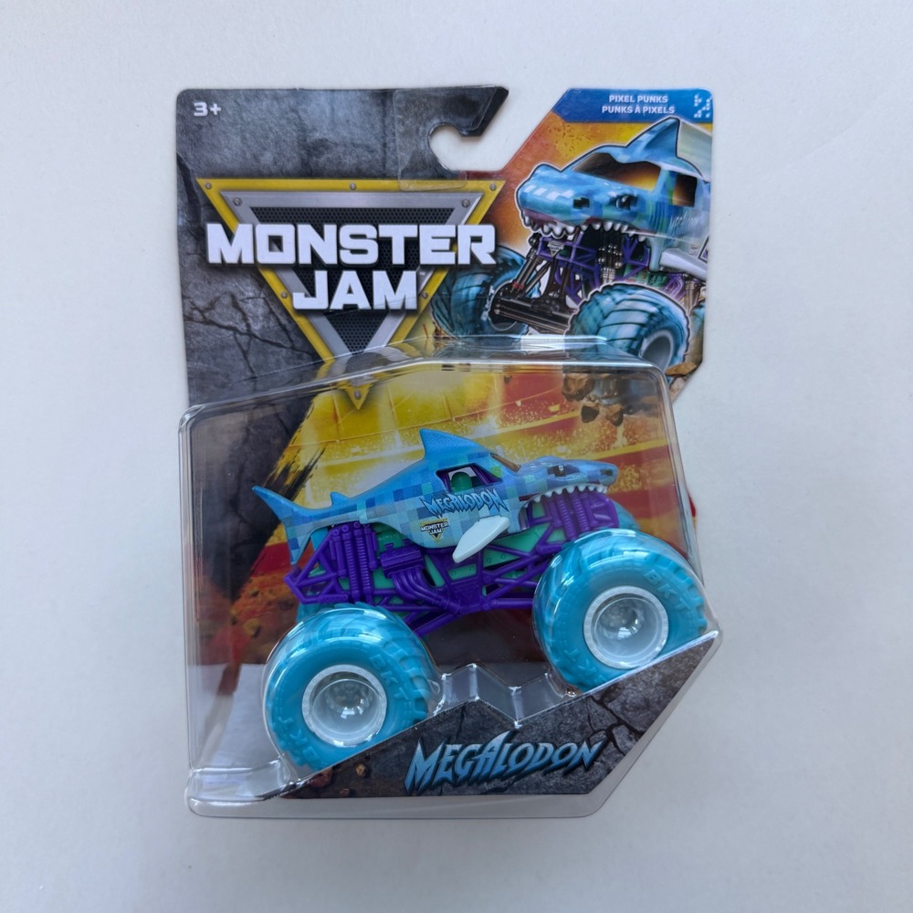 Monster Jam Megalodon Pixel Punks 1:64 Scale Die-Cast Truck Series 46 Chase